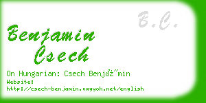 benjamin csech business card